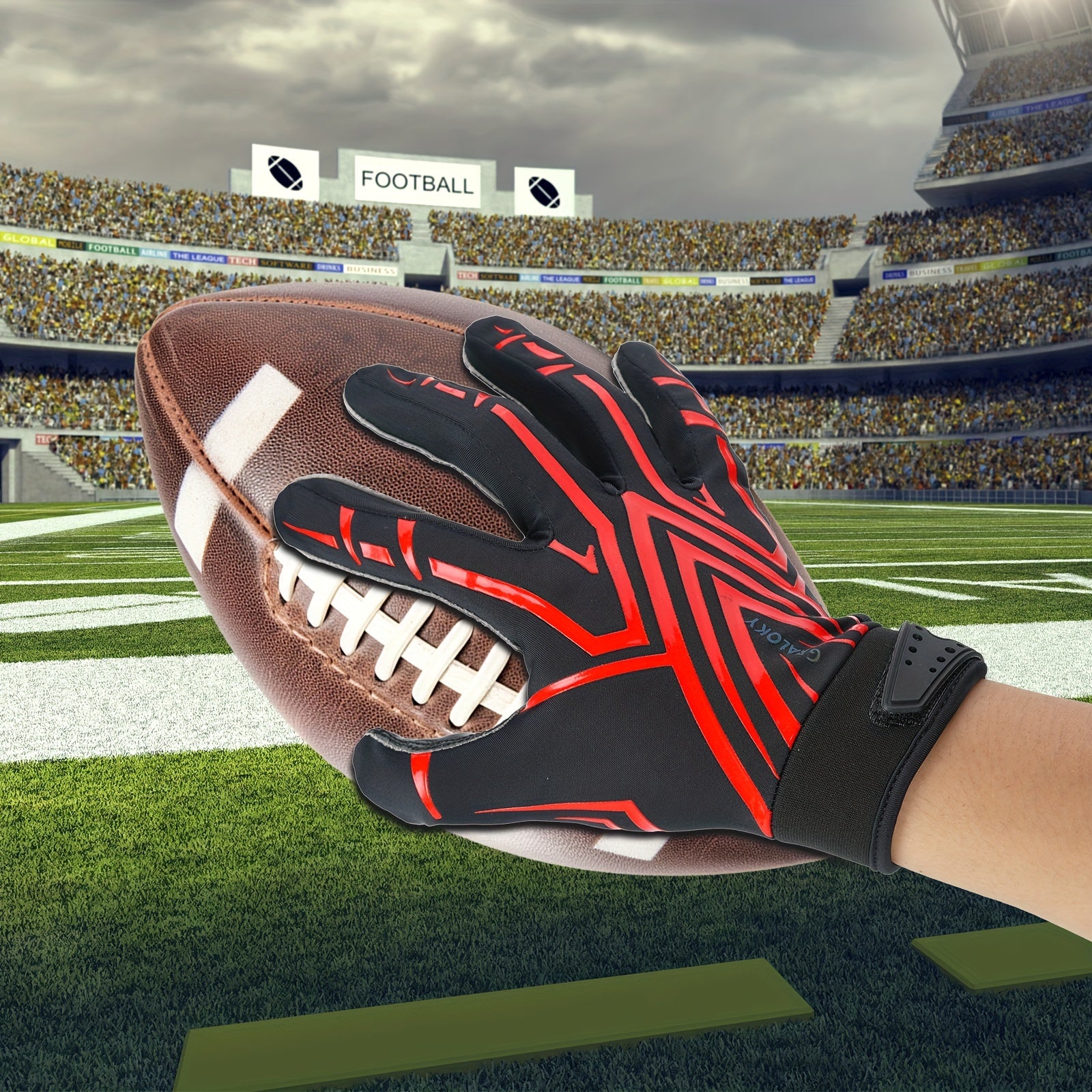 Teenagers Football Gloves Sticky Goalkeeper Gloves Silicone Grip Sports Gloves