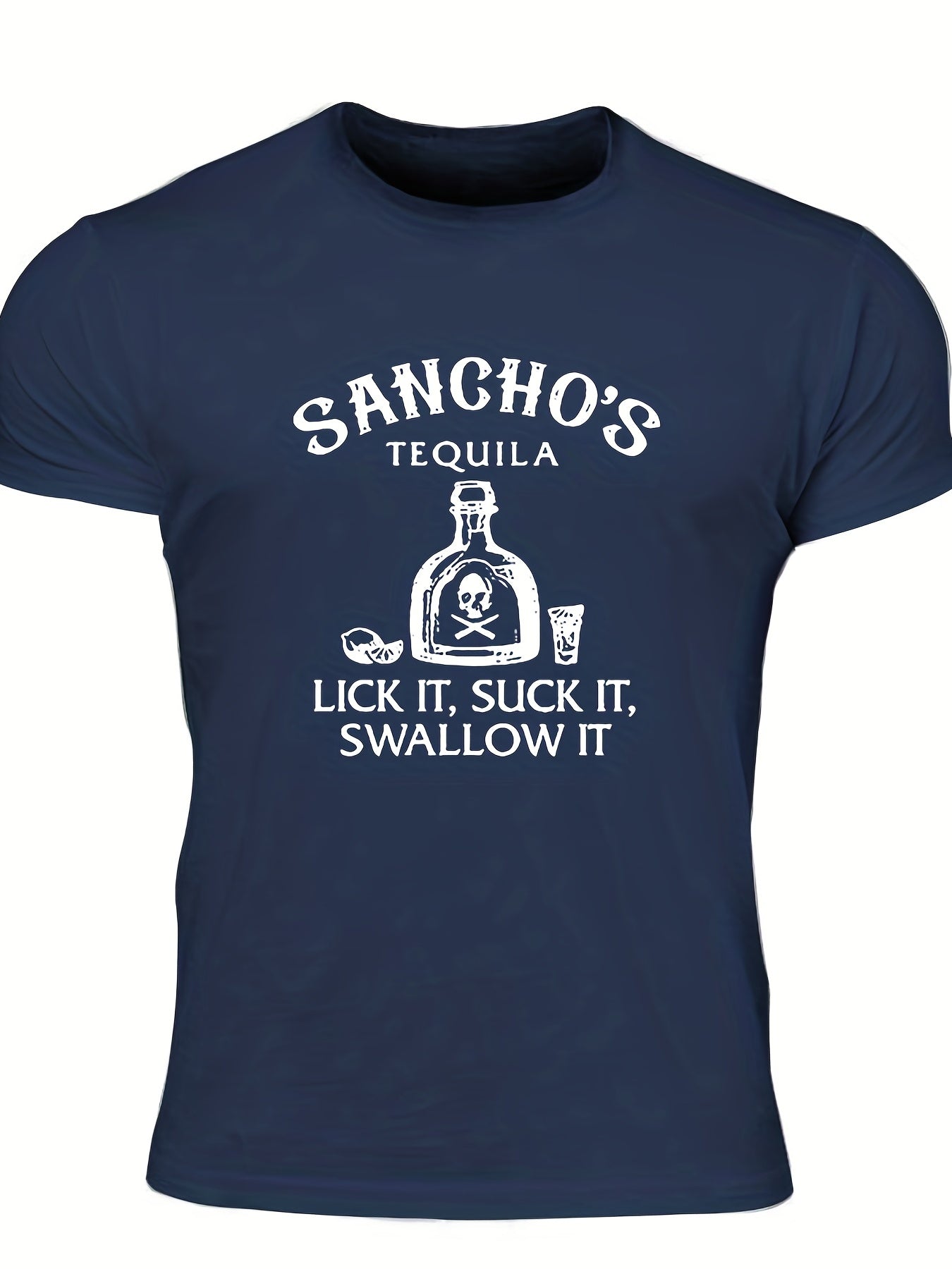 Men's Tequila Print T Shirt Comfy Stretchy Summer Outdoors