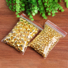 100pcs 6mm 14mm Golden Bells Christmas Decoration Small Bell Windbell Pendant