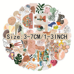 50pcs Bohemian Style Exotic Art Series Stickers For Laptop Water Cup Decoration