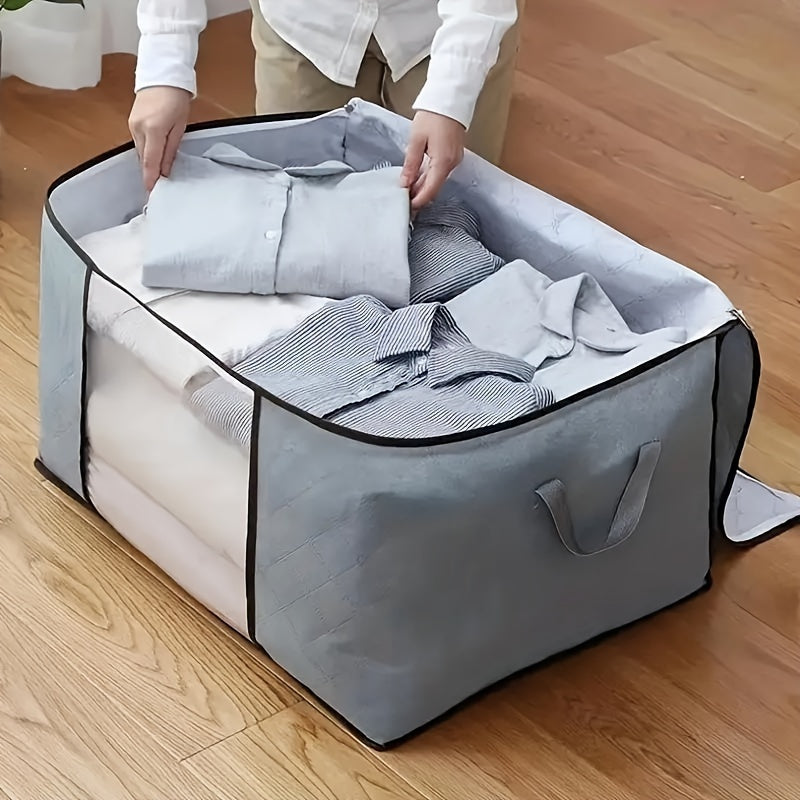 Large Capacity Folding Clothes Storage Bag with Window & Handles