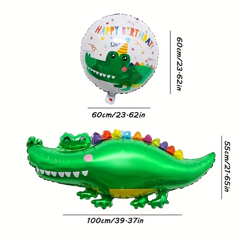 Crocodile Aluminum Foil Balloon for Kids Birthday Party Decoration