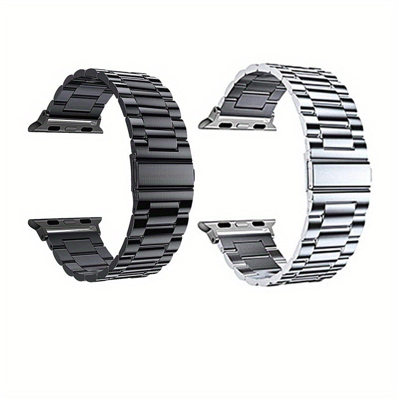 2pcs Stainless Steel Strap For IWatch Series Nylon Braided Strap