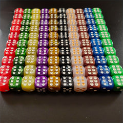 Set of 6 Pearl Pattern Dice for Board Games and RPGs