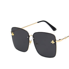 Rimless Square Oversized Gradient Lens Sunglasses UV 400 Protection