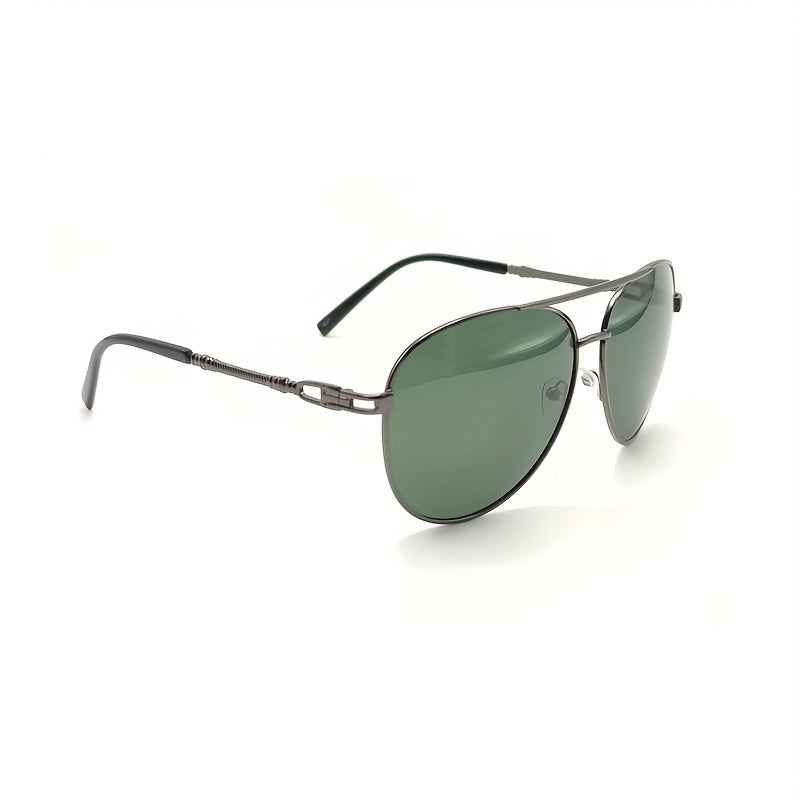 Men's Casual Toad Mirror Metal Frame Polarized Lenses UV400 Glasses