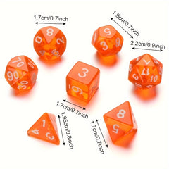 7 Piece Sided Dice Set for Party Fun
