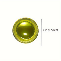 20pcs Golden Paper Dinner Plates Party Supplies Christmas Halloween Gift