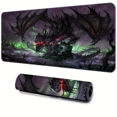 Dark Fantasy Dragon Large Gaming Mouse Pad Anti Slip Washable Rubber Mouse Pad