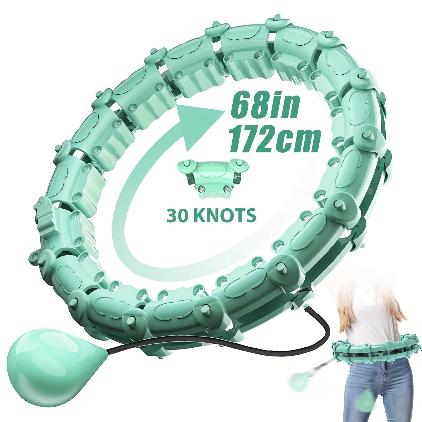 Adjustable Smart Fitness Hoop for Weight Loss