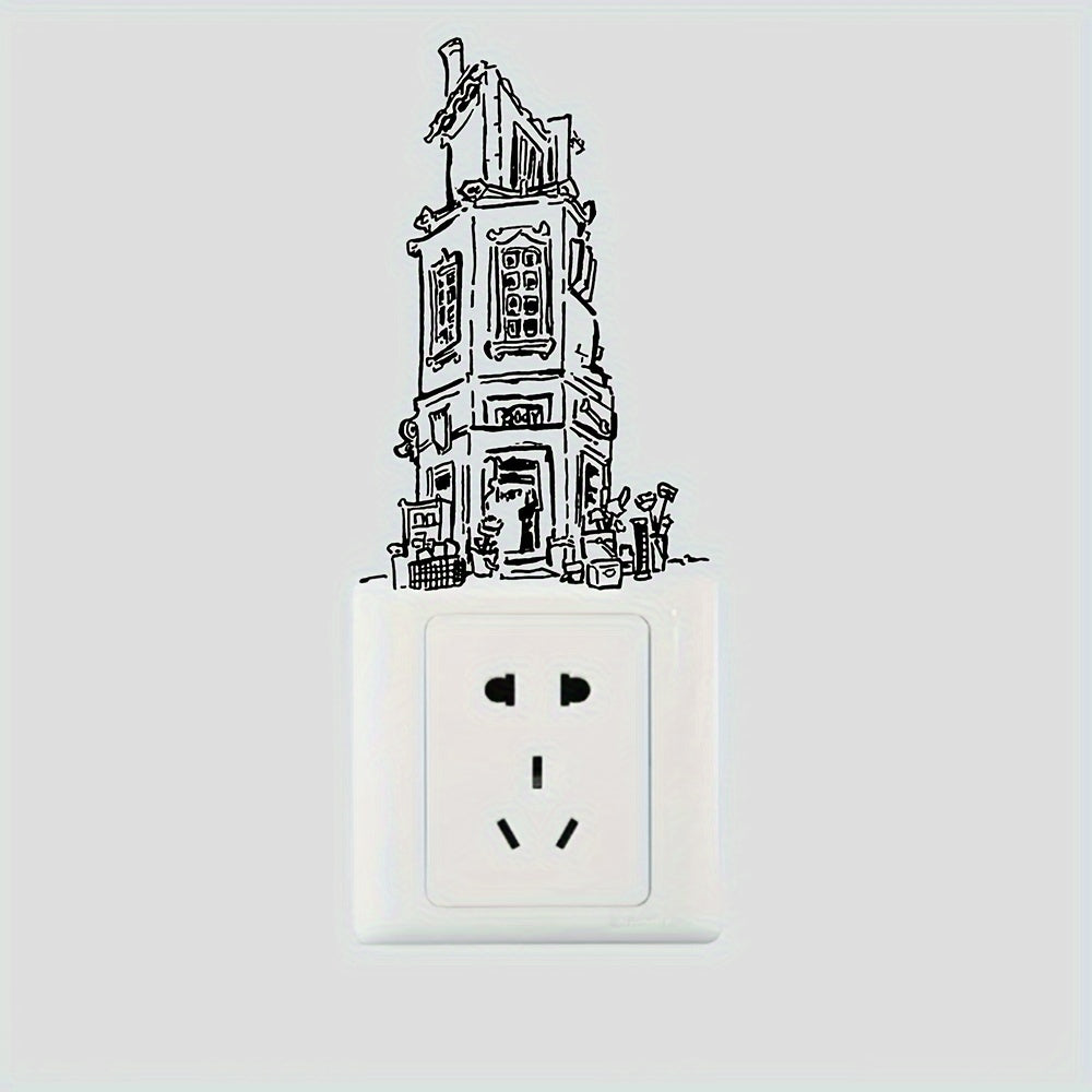 Building Switch Plastic Adhesive Decorative Sticker Home Decor