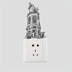 Building Switch Plastic Adhesive Decorative Sticker Home Decor