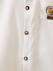 Baby Boys Bear Pattern Short Sleeve Button up Shirt for Summer