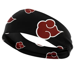 Cartoon Clouds Print Headbands Non Slip Sport Sweatbands Yoga Hairbands