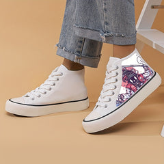 Girl's High Top Cartoon Skate Shoes Comfy Non Slip Sneakers