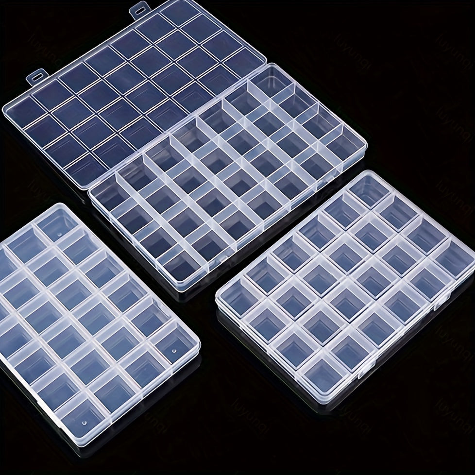 Transparent Plastic Mesh Storage Box Container Beads Jewelry Storage Box