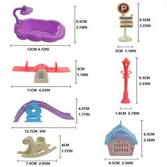 Children's Playhouse Toy Scene Puppy Kitten Pet DIY Toy Set