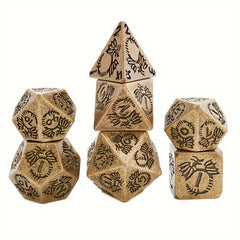 7pcs Metal Solid Polyhedral Dices For Role Playing Board Games