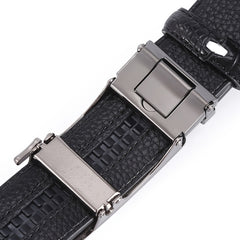 Men's Automatic Buckle Crocodile Pattern Cowhide Belt