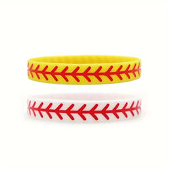 2pcs Baseball Silicone Bracelet - Perfect Gift For Baseball Players