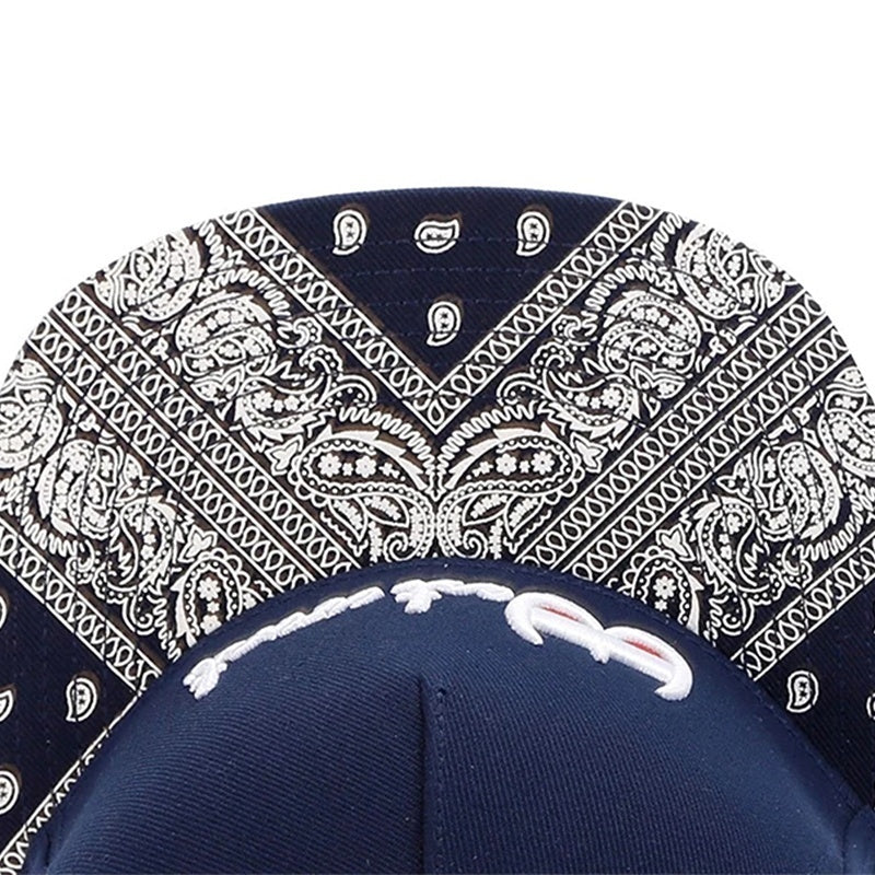 Embroidered Men's Flat Brimmed Cap