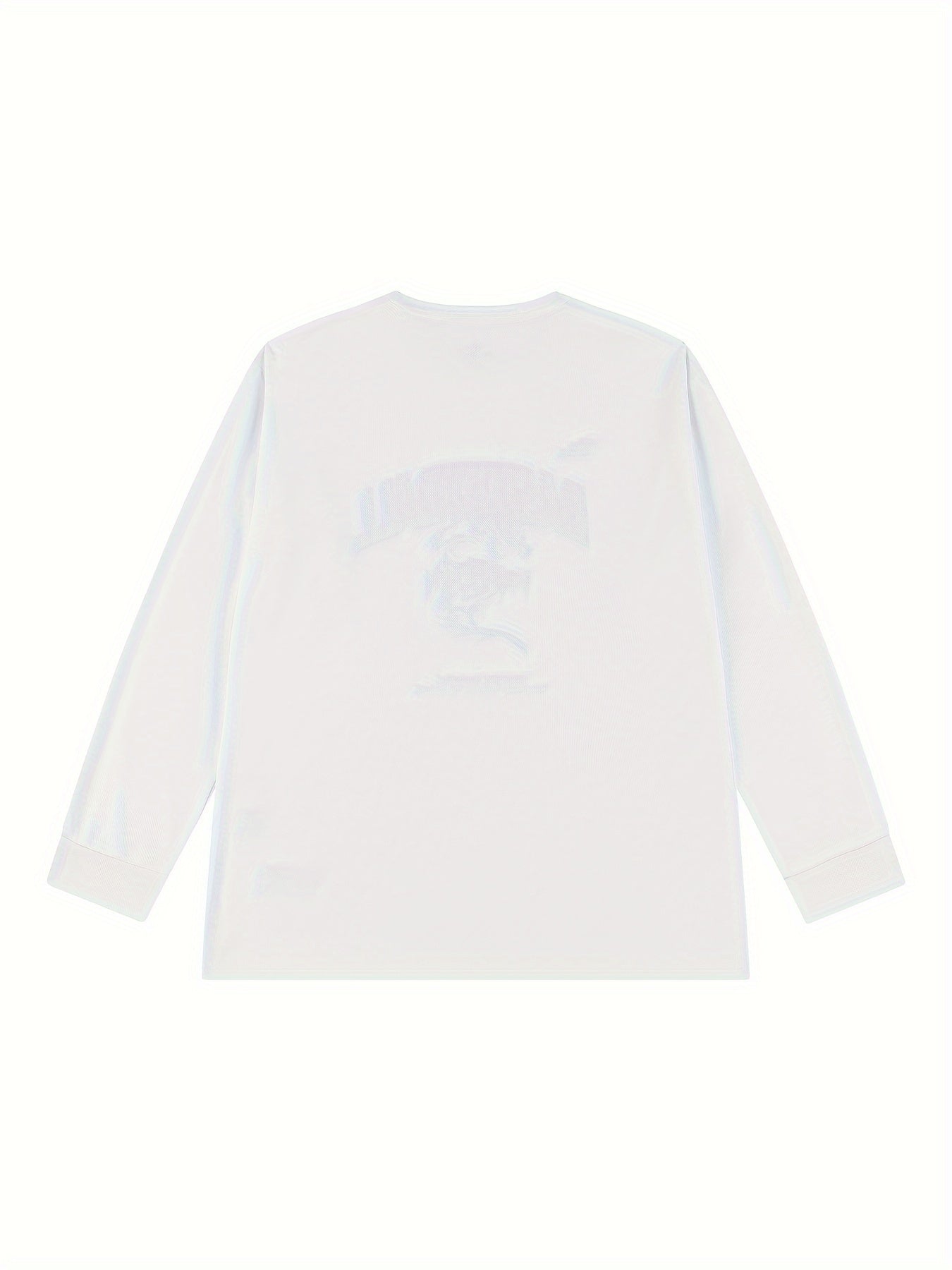 Veidorn Creative Letter Print Men's Long Sleeve Active Tee