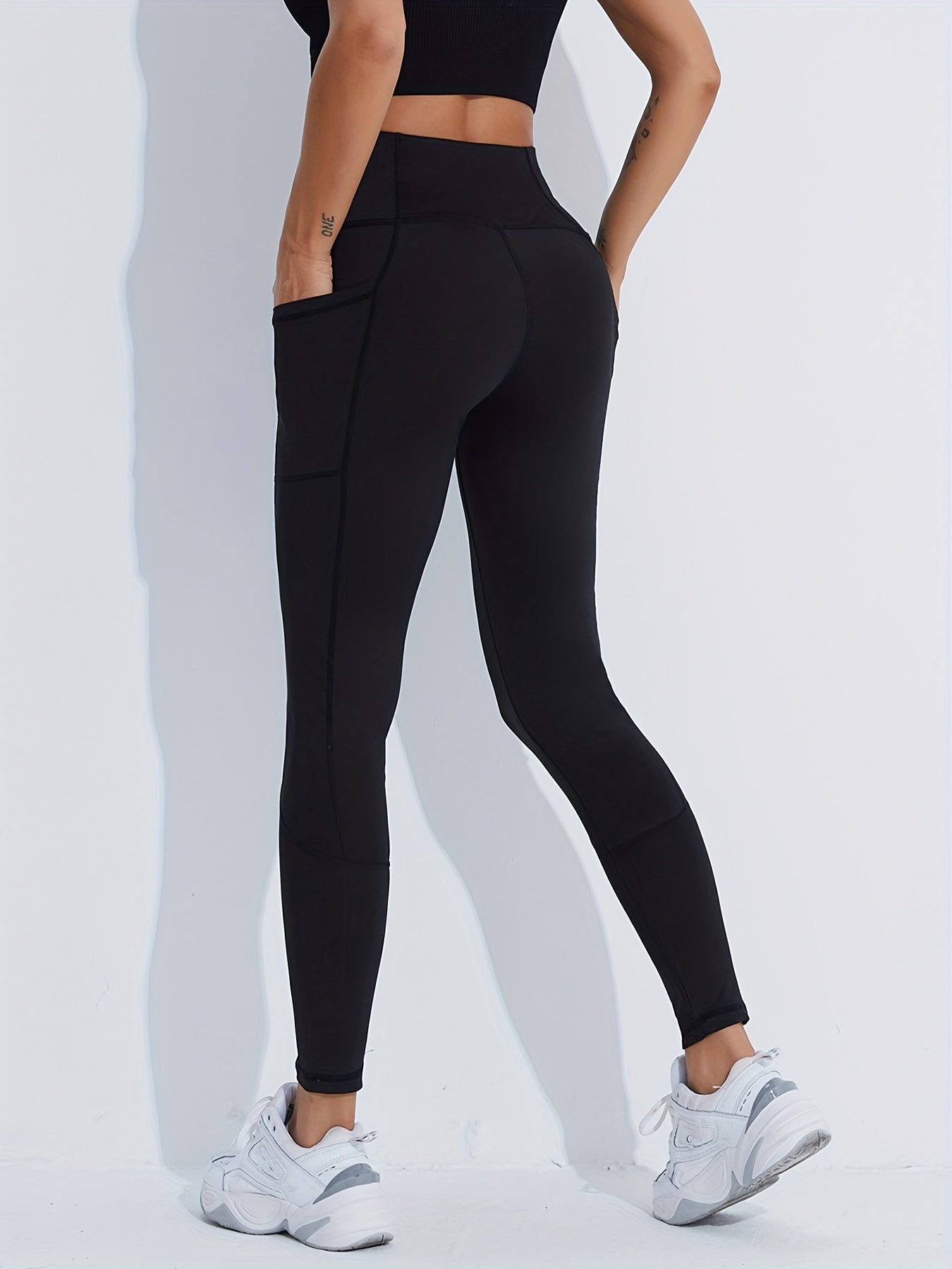 High Waist Solid Yoga Leggings Hip Lifting Tight Pants
