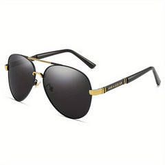 Men's Polarized Pilot Sunglasses Large Frame Night Sunglasses