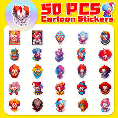 50pcs Funny Clown Graffiti Stickers Laptop Helmet DIY Waterproof Stickers