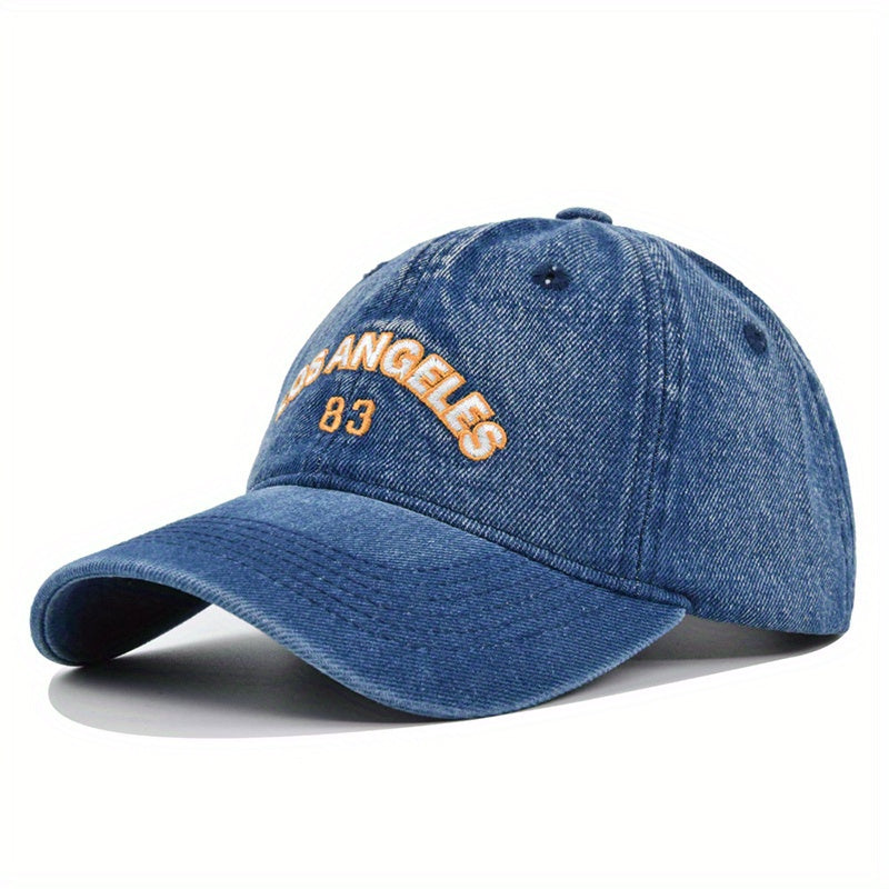 Embroidered Baseball Cap Los Angeles Curved Brim Hat