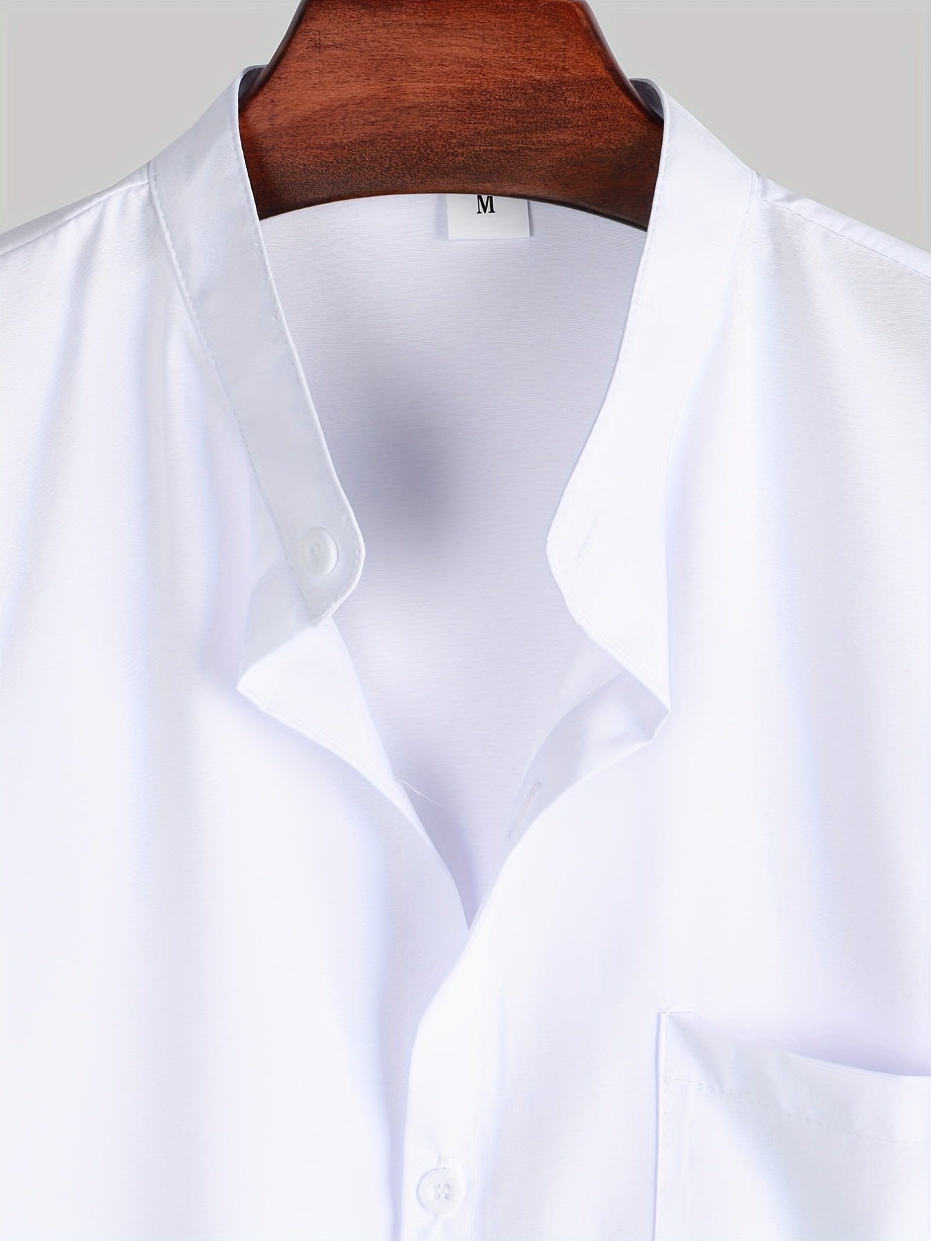 Men's Casual Stand Collar Short Sleeve Shirt