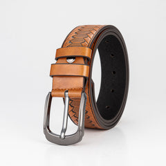 Embossed Men Casual Knitted Belt With Scrunchie