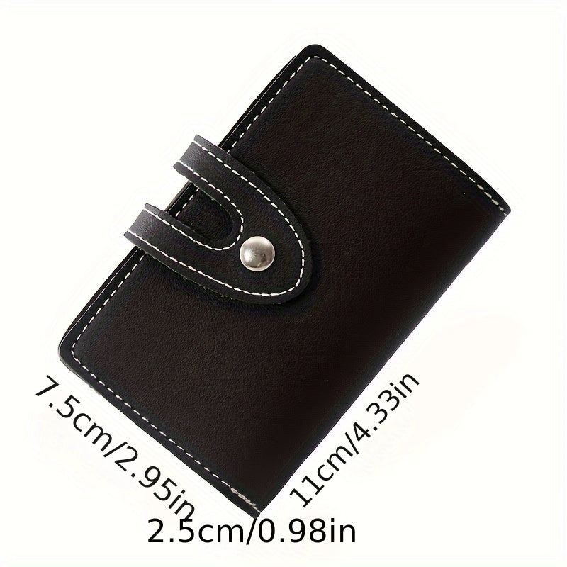 ID Card Holder Bag PU Leather Card Wallet Purse Gift For Women Men
