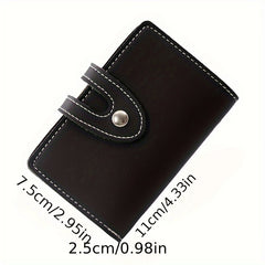 ID Card Holder Bag PU Leather Card Wallet Purse Gift For Women Men