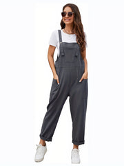 Sleeveless Jumpsuit With Pockets Women's Clothing
