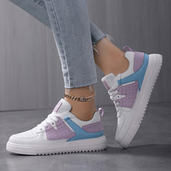Women's Round Toe Skate Shoes Lightweight Non Slip Sneakers