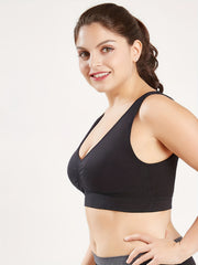 2 Pack Plus Size Sports Bra Set Solid Medium Stretch Breathable Yoga Bra