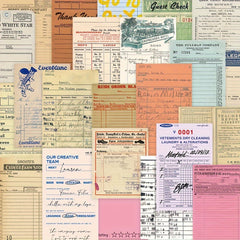 50 Pack Adhesive Vintage Invoice Statement Transfer Paper