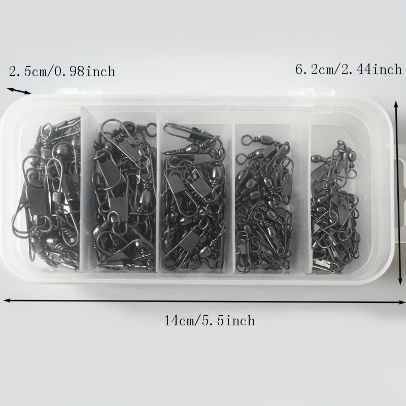 100pcs B Type Pin Connector Bottle Shaped Rotating Ring Fishing Gear Accessory
