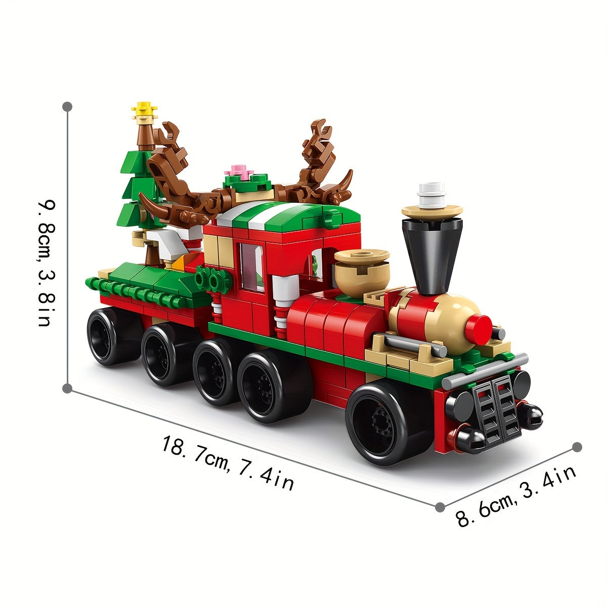 DIY Christmas Train Building Blocks Educational Toy