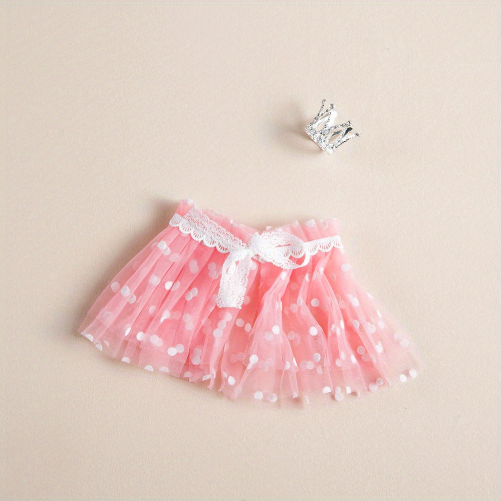Pink Mesh Puff Skirt Baby Photography Props Set