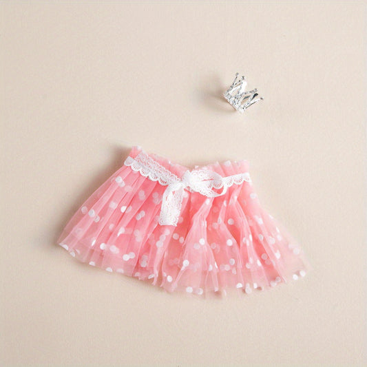 Pink Mesh Puff Skirt Baby Photography Props Set