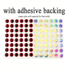 500PCS Holo 3D Fish Eyes for DIY Lures Jig Baits
