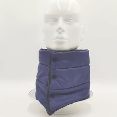 Winter Warm Fleece Scarf Button Down Cotton Protection Neck Gaiter