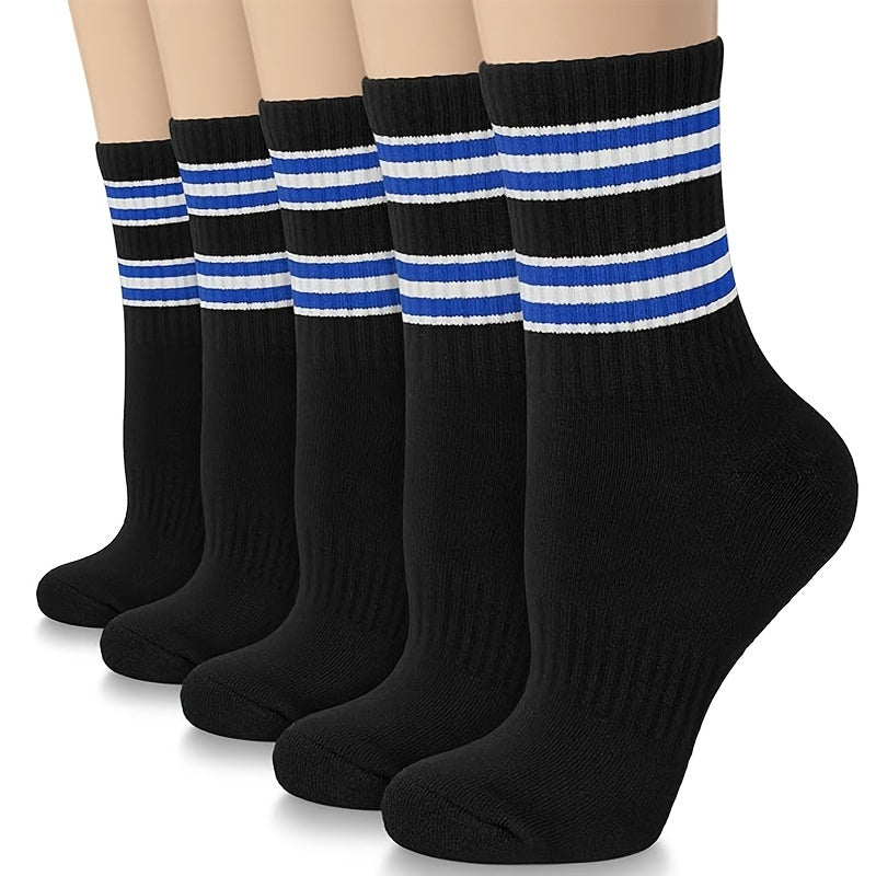 3 Pairs Non Slip Compression Crew Socks for Outdoor Activities