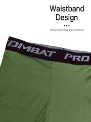 Men's Solid Leggings Active Quick Drying Sports Compression Pants