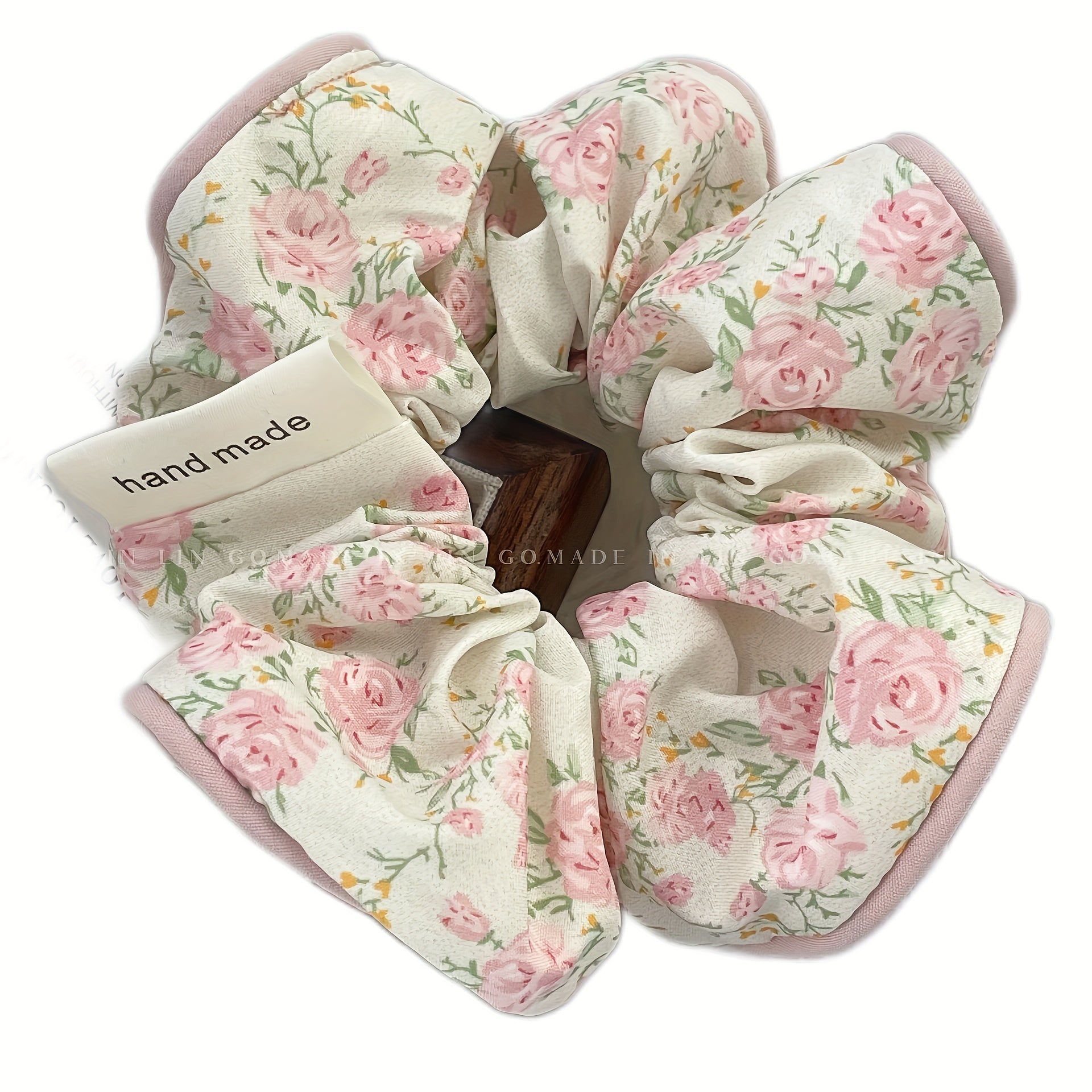Floral Print Scrunchies Hair Tie Style Hair Rope Sweet Cartoon Bear Hair Accesso