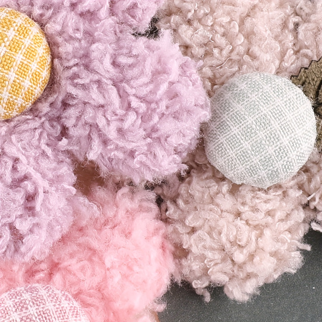 4pcs Small Plush Flower Hair Accessories for Girls