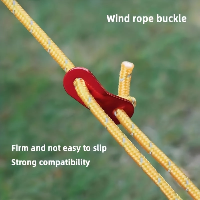 6pcs Aluminium Alloy Tent Wind Rope Buckles for Camping