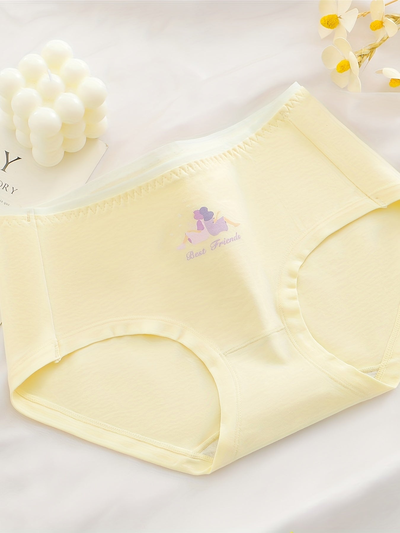 Girls Cartoon Bell Shortie Brief Cotton Underwear Set
